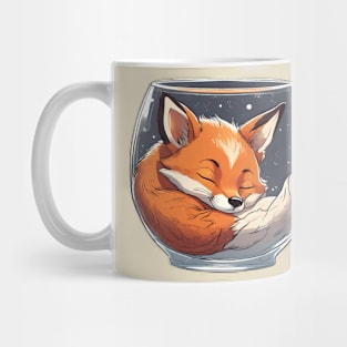 cute sleeping fox it the glass Mug